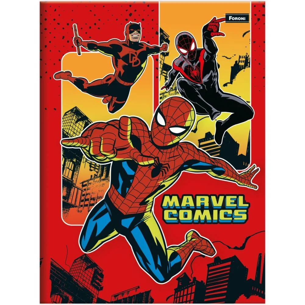 CADERNO BROCHURA 1/4 CAPA DURA MARVEL COMICS 80FLS FORONI (PCT.C/05) - imagem 4
