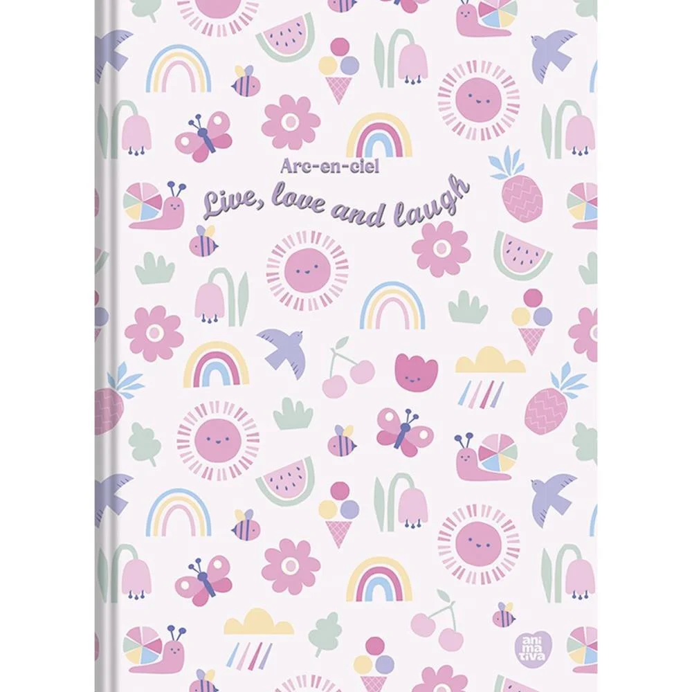 CADERNO BROCHURA 1/4 CAPA DURA ARC-EN-CIEL 80F ANIMATIVA (PCT.C/05) - imagem 6