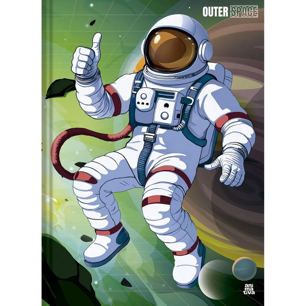 CADERNO BROCHURA 1/4 CAPA DURA OUTER SPACE 80F ANIMATIVA (PCT.C/05) - imagem 4