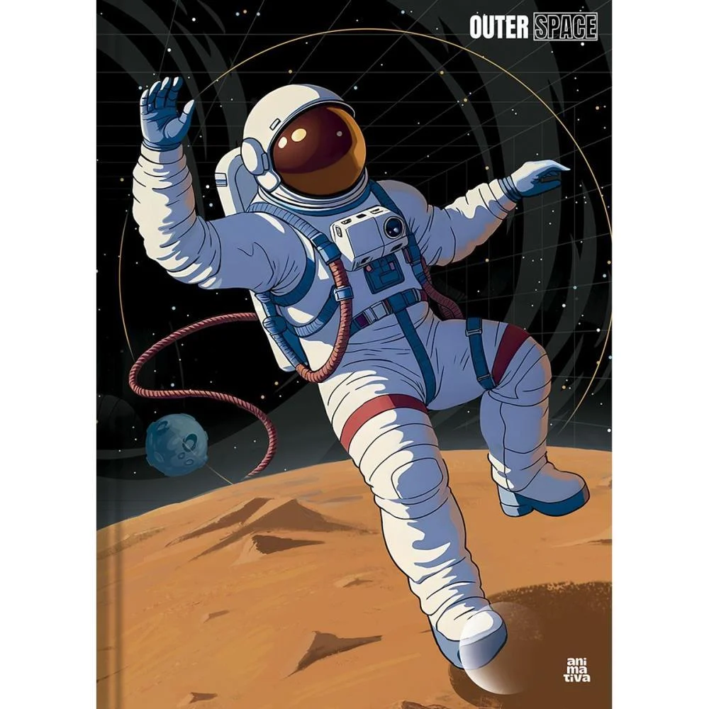 CADERNO BROCHURA 1/4 CAPA DURA OUTER SPACE 80F ANIMATIVA (PCT.C/05) - imagem 6