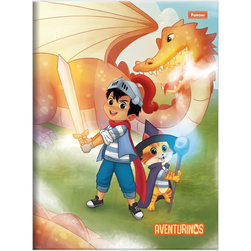 CADERNO BROCHURA 1/4 CAPA DURA AVENTURINOS 80FLS FORONI (PCT.C/05) - imagem 4