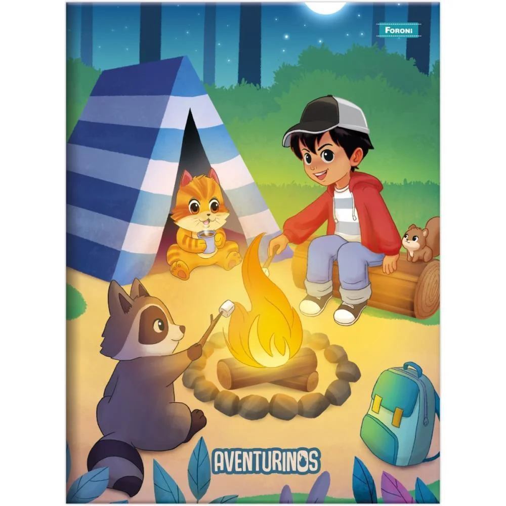 CADERNO BROCHURA 1/4 CAPA DURA AVENTURINOS 80FLS FORONI (PCT.C/05) - imagem 5