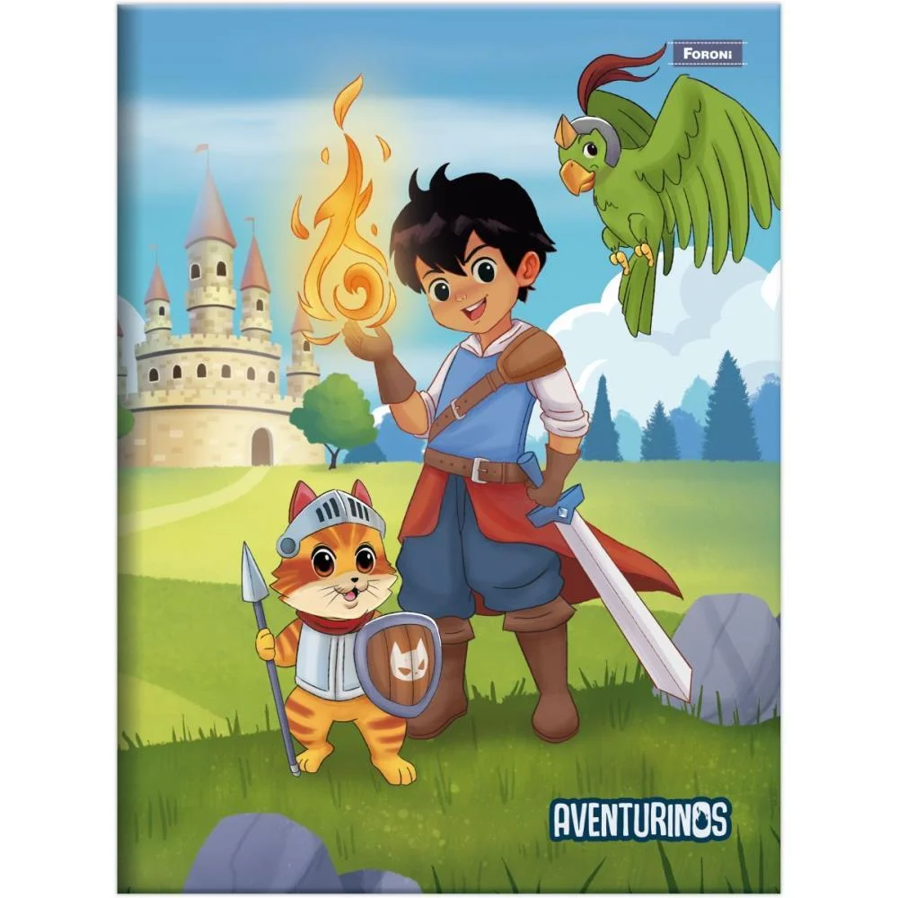 CADERNO BROCHURA 1/4 CAPA DURA AVENTURINOS 80FLS FORONI (PCT.C/05) - imagem 7