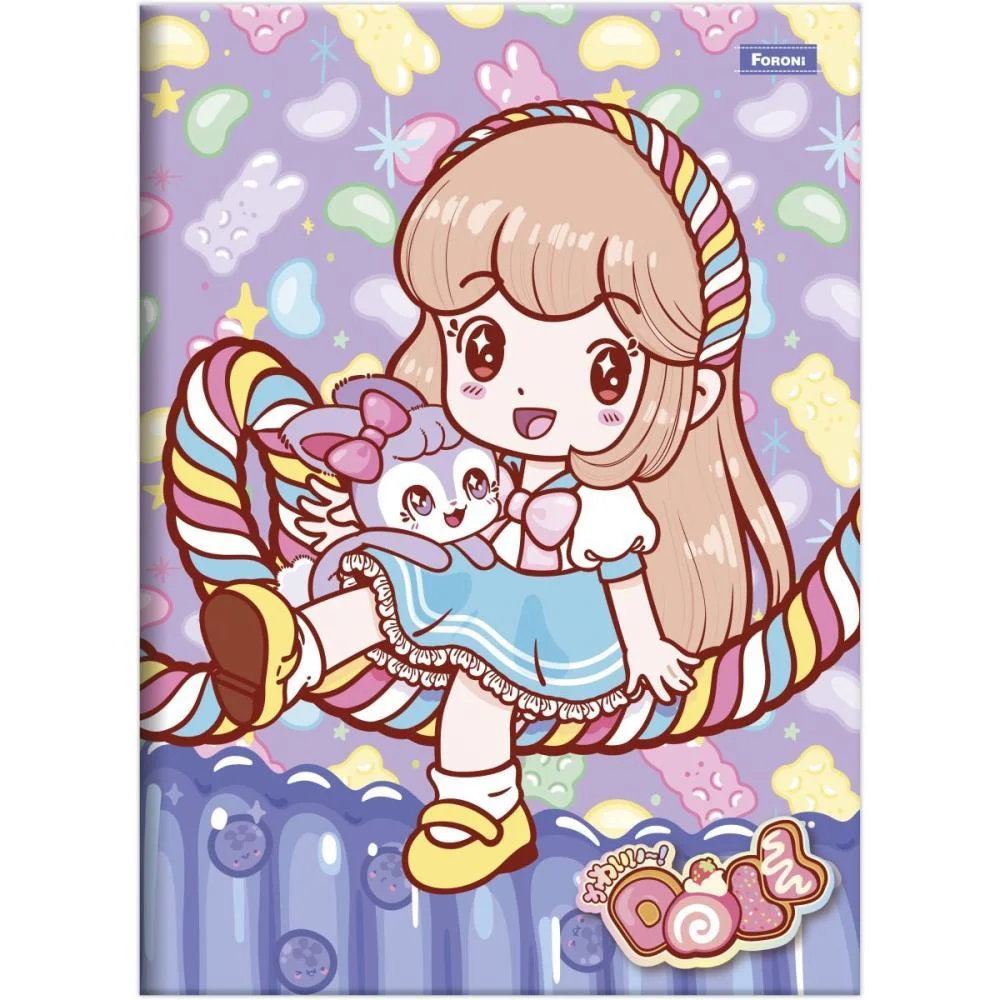 CADERNO BROCHURA 1/4 CAPA DURA DOLL 80FLS FORONI (PCT.C/05) - imagem 4