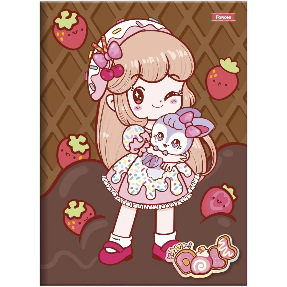 CADERNO BROCHURA 1/4 CAPA DURA DOLL 80FLS FORONI (PCT.C/05) - imagem 6