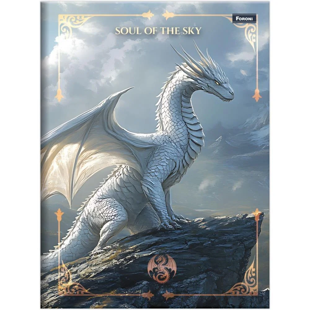 CADERNO BROCHURA 1/4 CAPA DURA DRAKOS 80FLS FORONI (PCT.C/05) - imagem 3