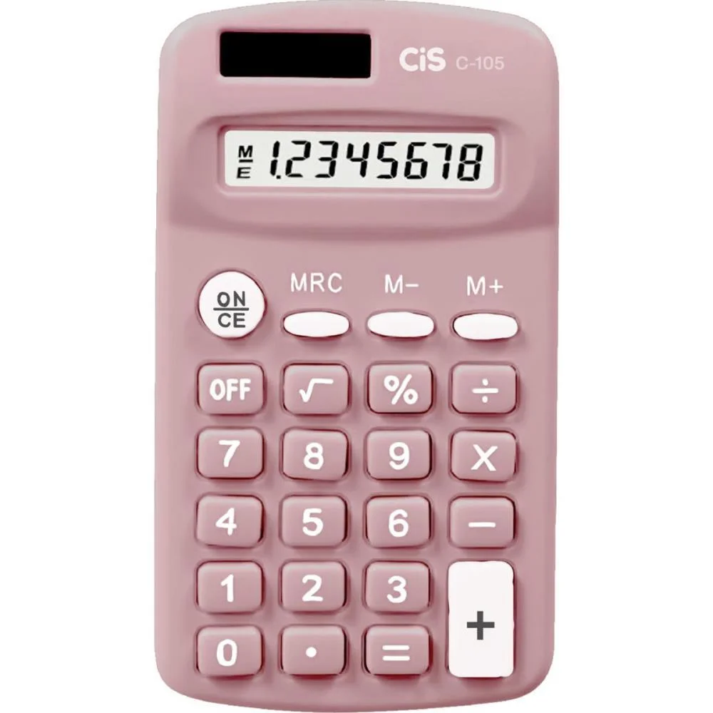 CALCULADORA DE BOLSO 8 DIG. MOD C-105 ROSA SERTIC (UNIDADE) - imagem 2