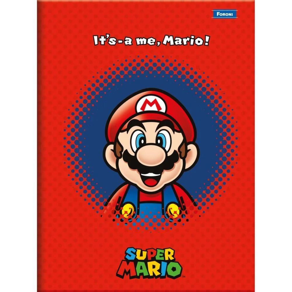 CADERNO BROCHURAO CAPA DURA SUPER MARIO BROS 80F FORONI (PCT.C/05) - imagem 3