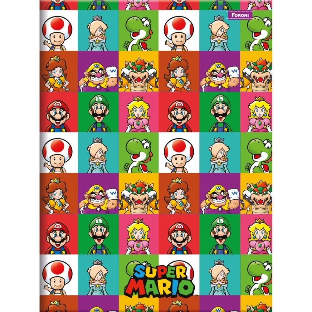 CADERNO BROCHURAO CAPA DURA SUPER MARIO BROS 80F FORONI (PCT.C/05) - imagem 4
