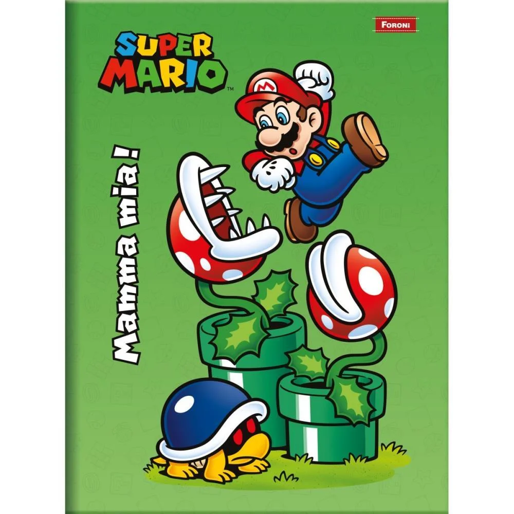 CADERNO BROCHURAO CAPA DURA SUPER MARIO BROS 80F FORONI (PCT.C/05) - imagem 5