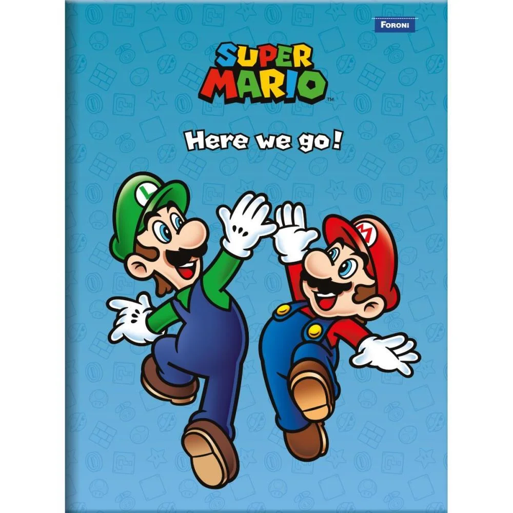 CADERNO BROCHURAO CAPA DURA SUPER MARIO BROS 80F FORONI (PCT.C/05) - imagem 6