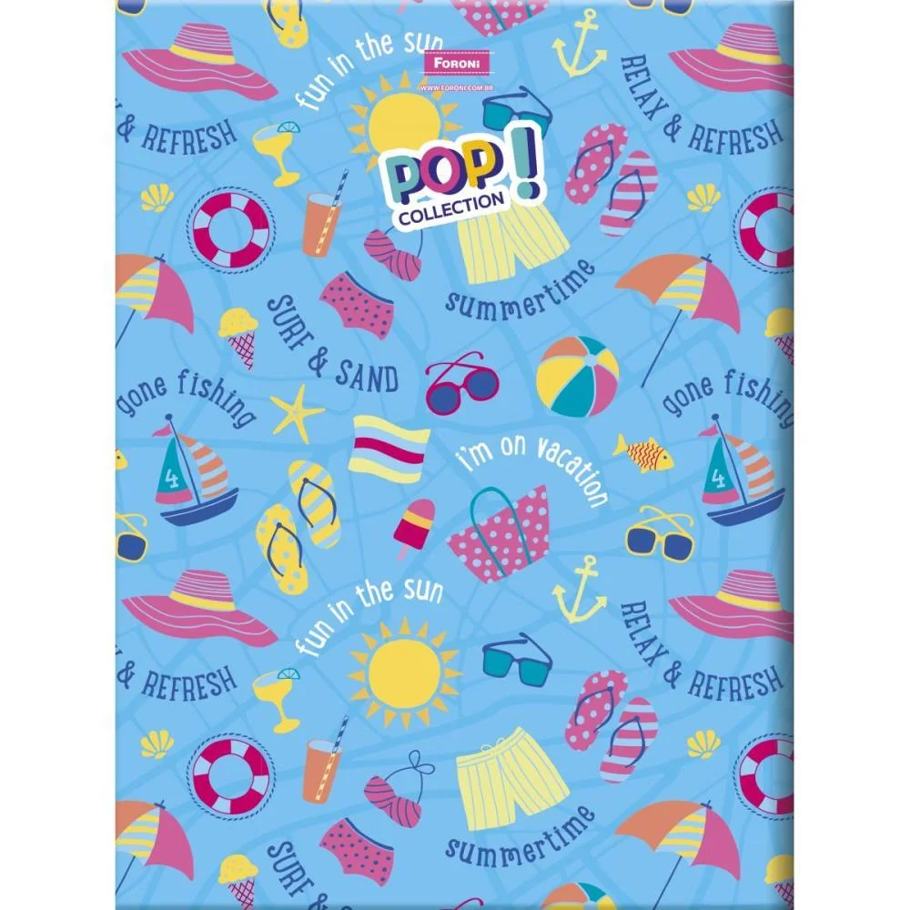 CADERNO BROCHURAO CAPA DURA POP COLLECTION 96FLS. FORONI (PCT.C/05) - imagem 5
