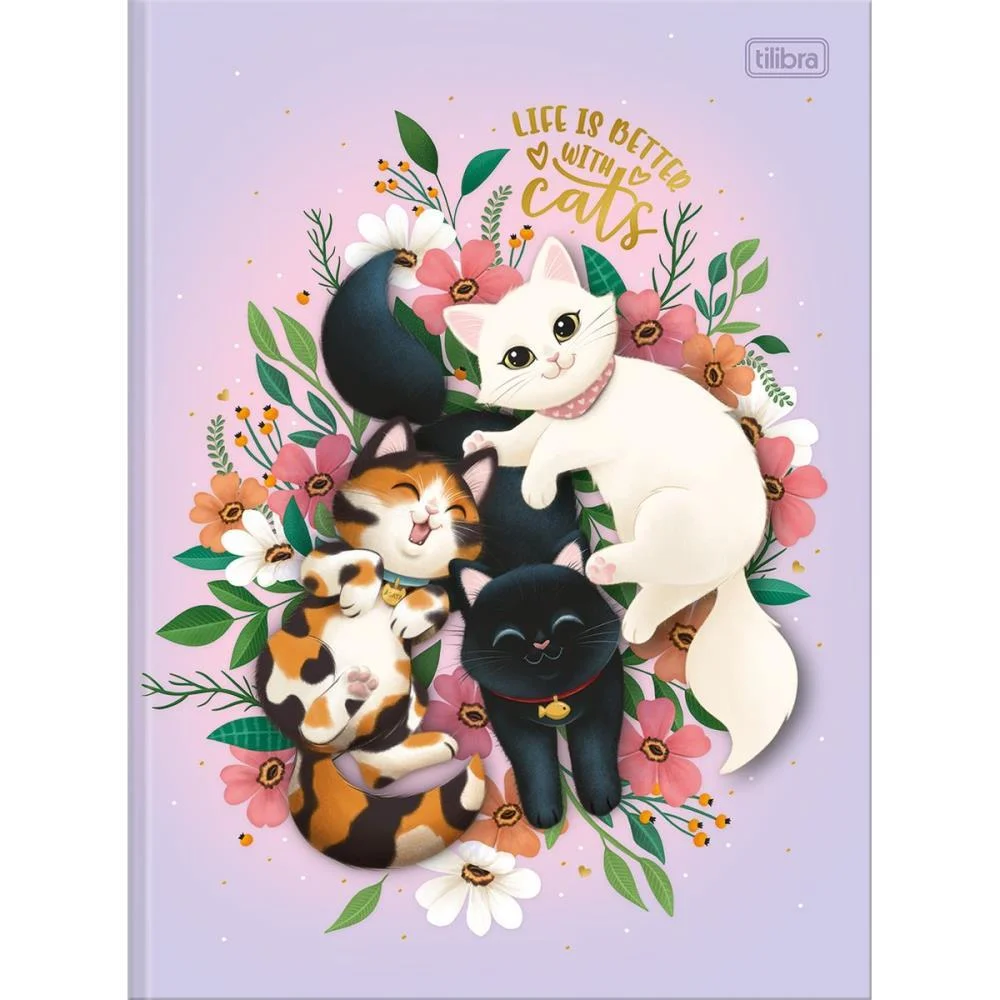 CADERNO BROCHURAO CAPA DURA PURRFECT CATS 80FLS. TILIBRA (PCT.C/05) - imagem 4