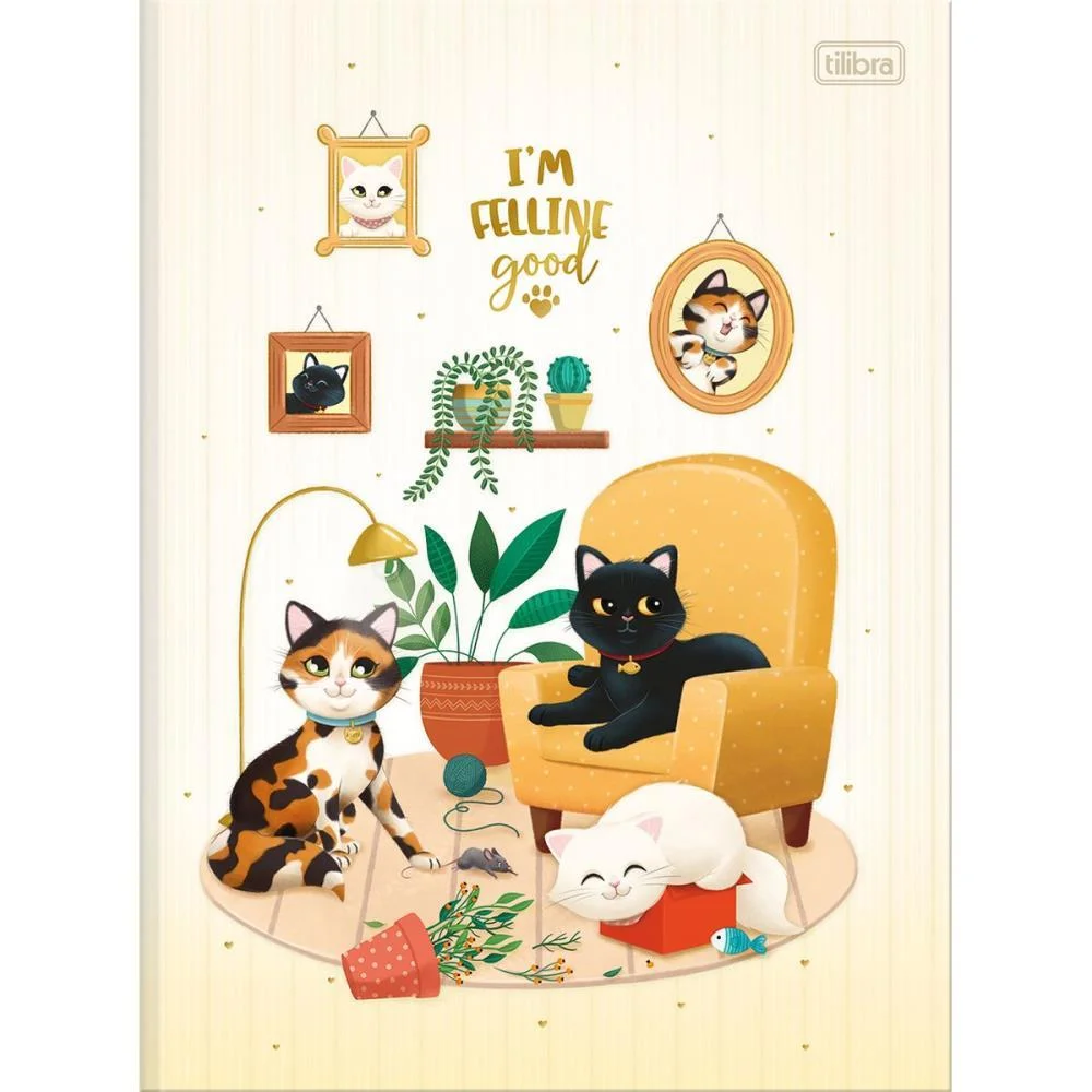 CADERNO BROCHURAO CAPA DURA PURRFECT CATS 80FLS. TILIBRA (PCT.C/05) - imagem 5