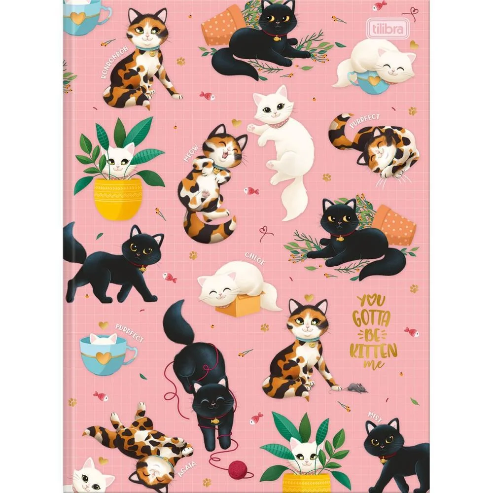 CADERNO BROCHURAO CAPA DURA PURRFECT CATS 80FLS. TILIBRA (PCT.C/05) - imagem 6