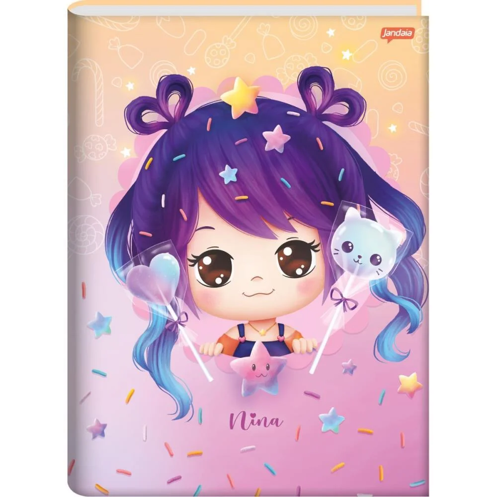 CADERNO BROCHURAO CAPA DURA NINA 80FLS JANDAIA (PCT.C/05) - imagem 6