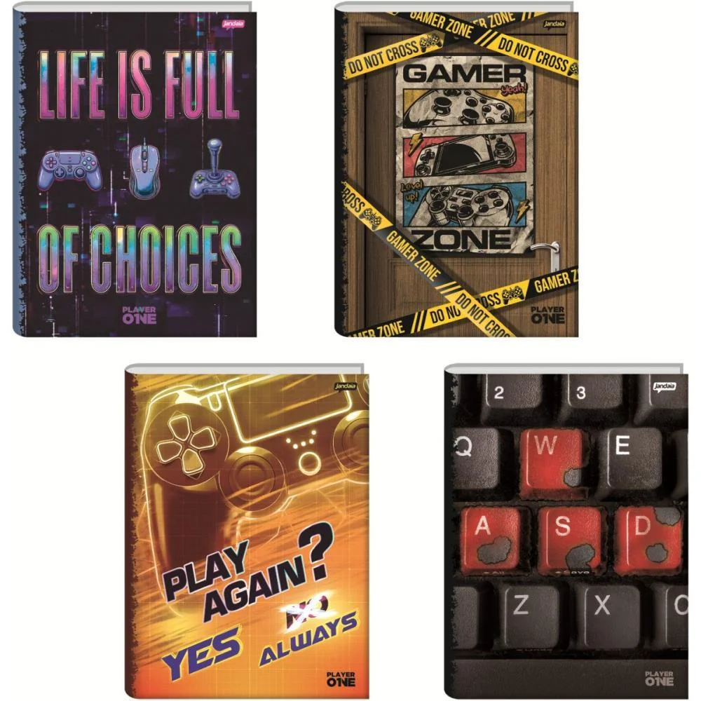 CADERNO BROCHURAO CAPA DURA PLAYER 80FLS. JANDAIA (PCT.C/05) - imagem 3