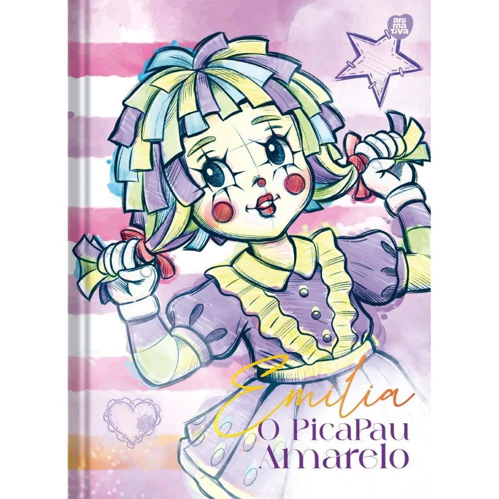 CADERNO BROCHURAO CAPA DURA O PICA PAU AMARELO 80F ANIMATIVA (PCT.C/05) - imagem 4