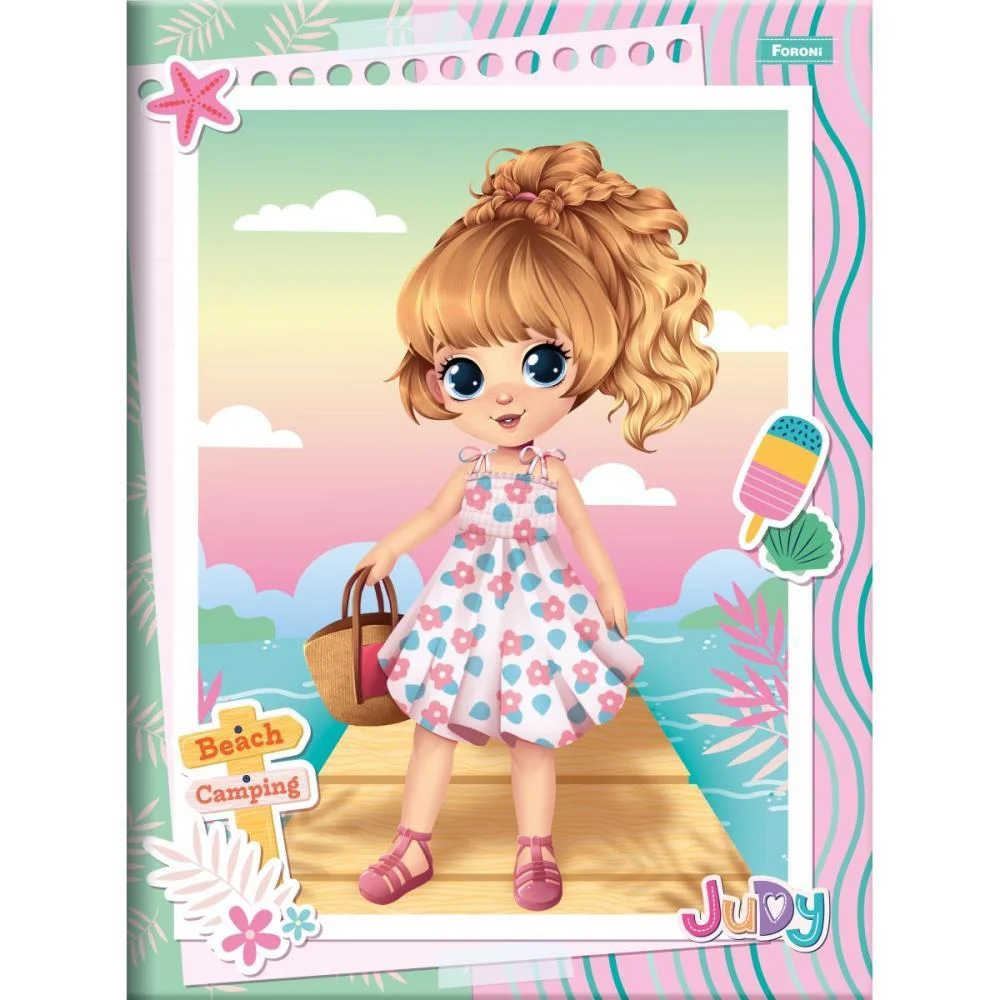 CADERNO BROCHURAO CAPA DURA JUDY 80FLS. FORONI (PCT.C/05) - imagem 5