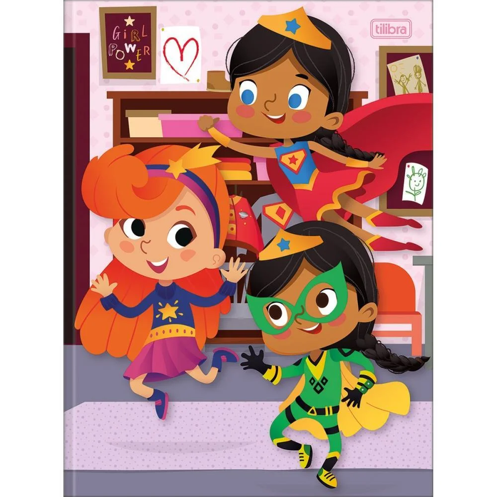 CADERNO BROCHURAO CAPA DURA KIDS 48FLS. FEMININO TILIBRA (PCT.C/10) - imagem 6