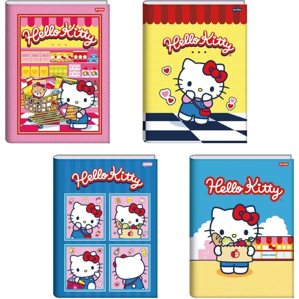CADERNO BROCHURAO CAPA DURA HELLO KITTY 80FLS. JANDAIA (PCT.C/05) - imagem 3