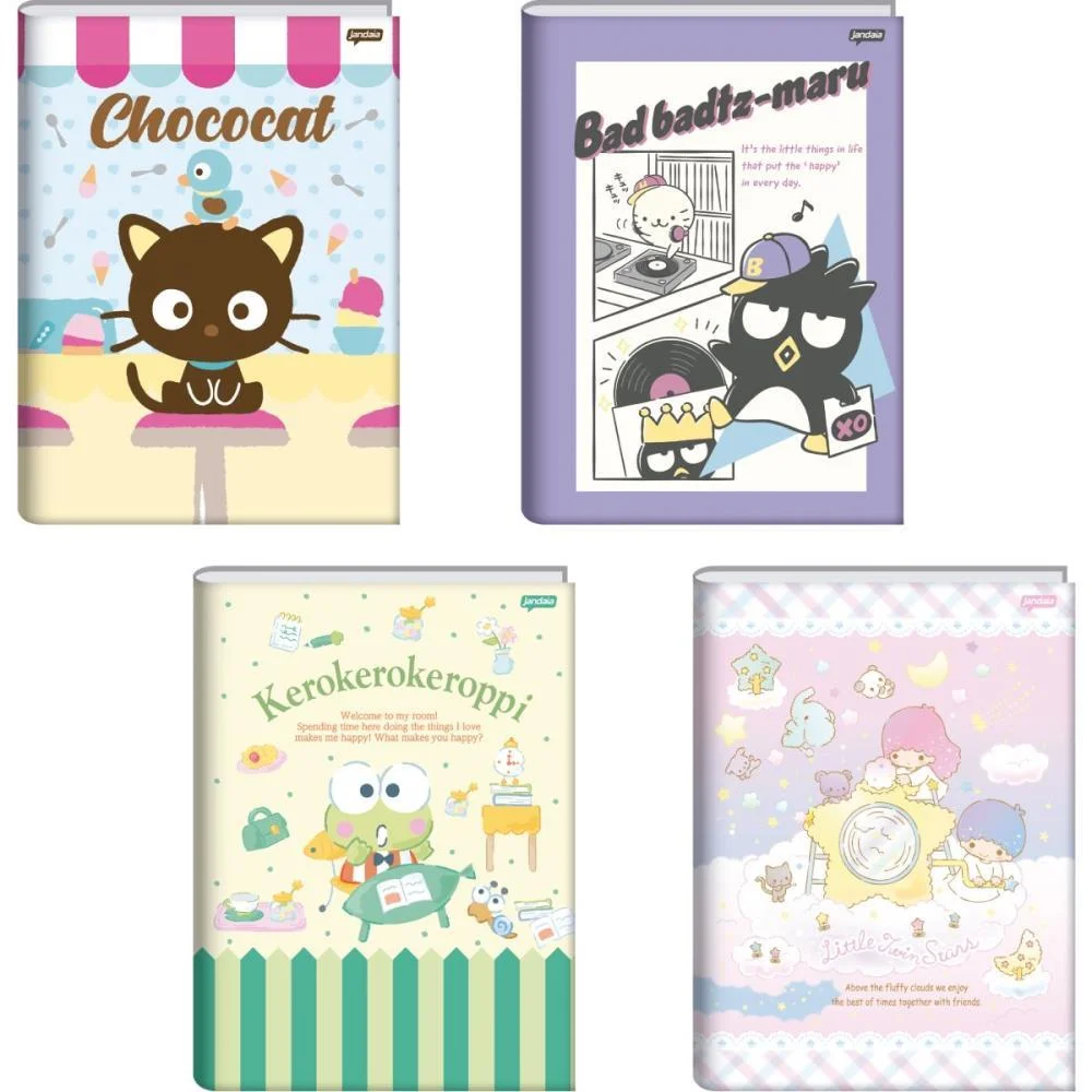 CADERNO BROCHURAO CAPA DURA HELLO KITTY E AMIGOS 80FLS. JANDAIA (PCT.C/05) - imagem 2