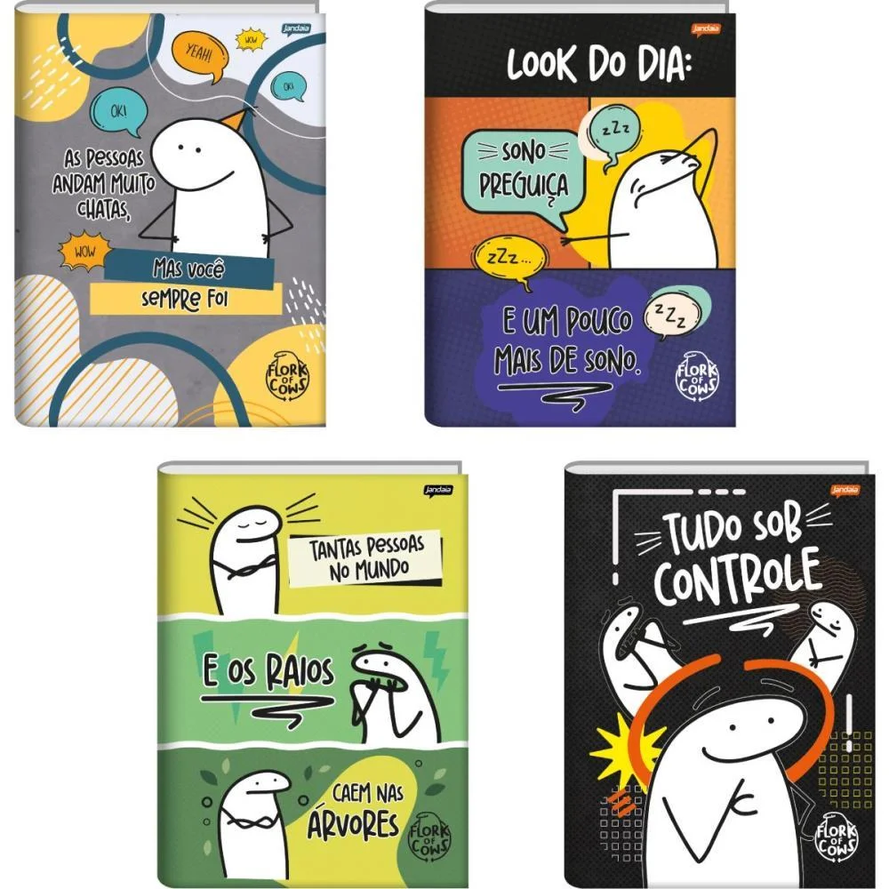 CADERNO BROCHURAO CAPA DURA FLORK 80FLS. JANDAIA (PCT.C/05) - imagem 3