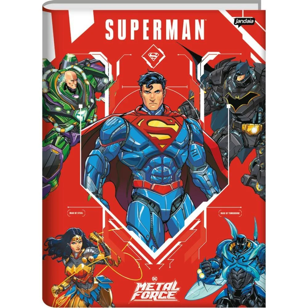 CADERNO BROCHURAO CAPA DURA LIGA DA JUSTICA 80FLS. JANDAIA (PCT.C/05) - imagem 7