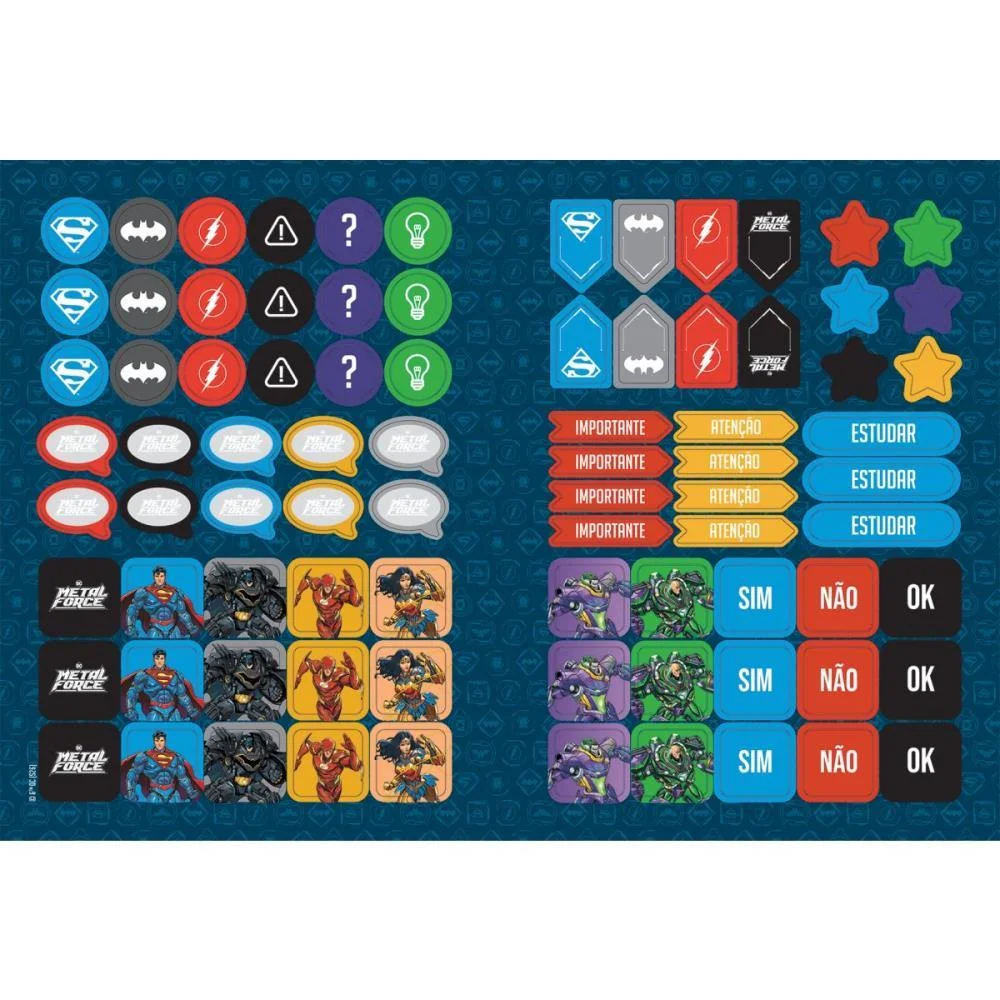 CADERNO BROCHURAO CAPA DURA LIGA DA JUSTICA 80FLS. JANDAIA (PCT.C/05) - imagem 8