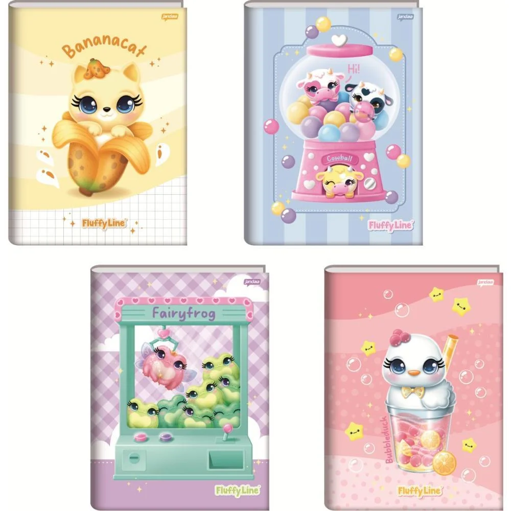 CADERNO BROCHURAO CAPA DURA FLUFFY 80FLS. JANDAIA (PCT.C/05) - imagem 3