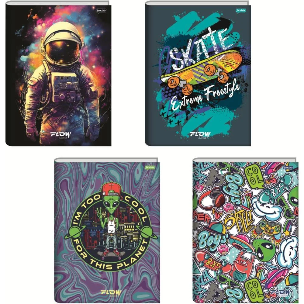 CADERNO BROCHURAO CAPA DURA FLOW 60FLS. JANDAIA (PCT.C/10) - imagem 2