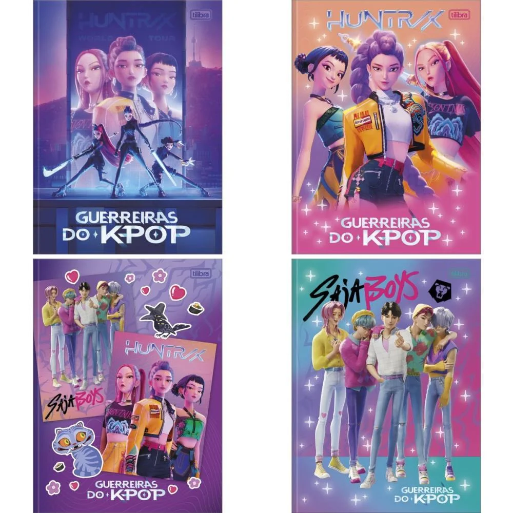 CADERNO BROCHURAO CAPA DURA GUERREIRAS DO K-POP 80FLS TILIBRA (PCT.C/05) - imagem 2