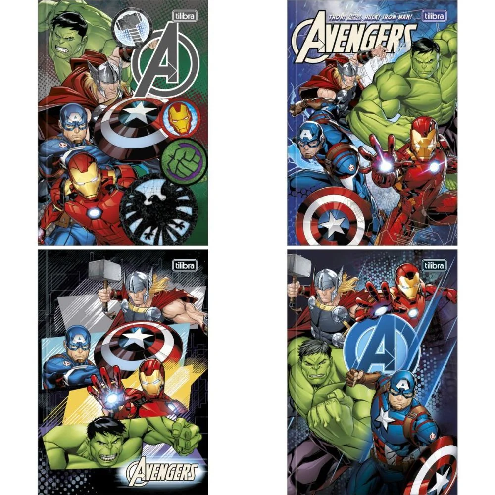 CADERNO BROCHURAO CAPA DURA AVENGERS 80FLS. TILIBRA (PCT.C/05) - imagem 2