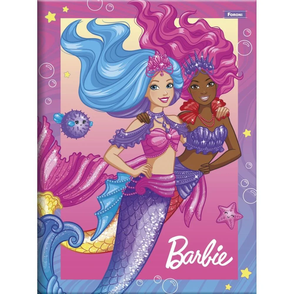 CADERNO BROCHURAO CAPA DURA BARBIE DREAMTOPIA 80F FORONI (PCT.C/05) - imagem 5