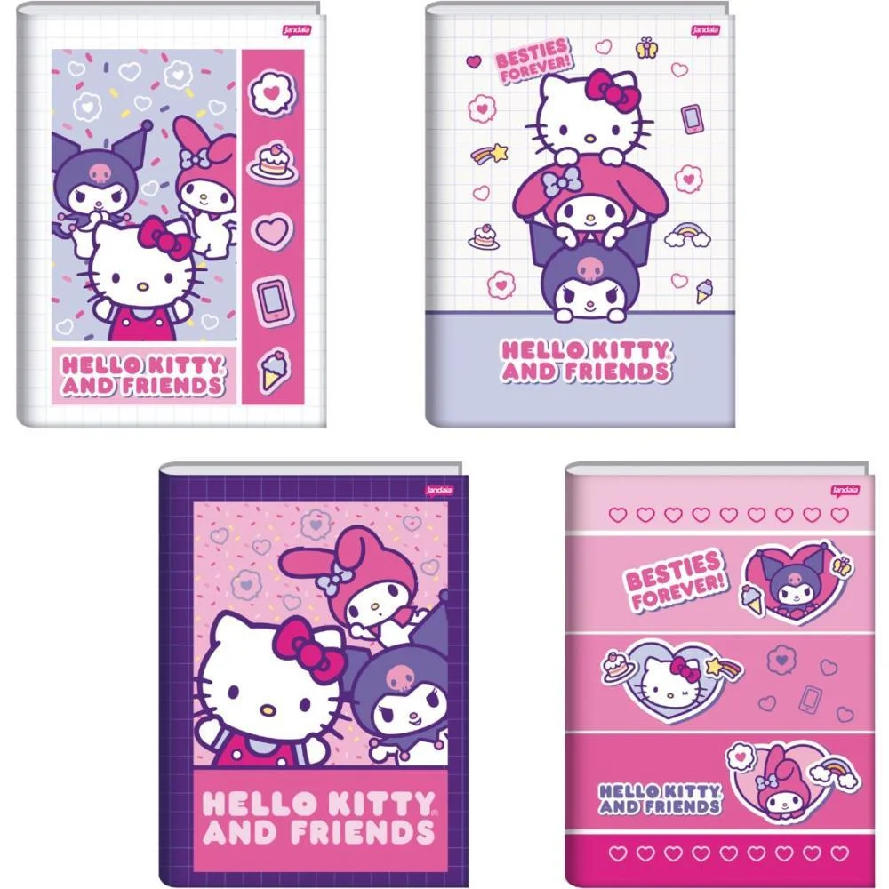 CADERNO BROCHURAO CAPA DURA BESTIES FOREVER 80FLS. JANDAIA (PCT.C/05) - imagem 3