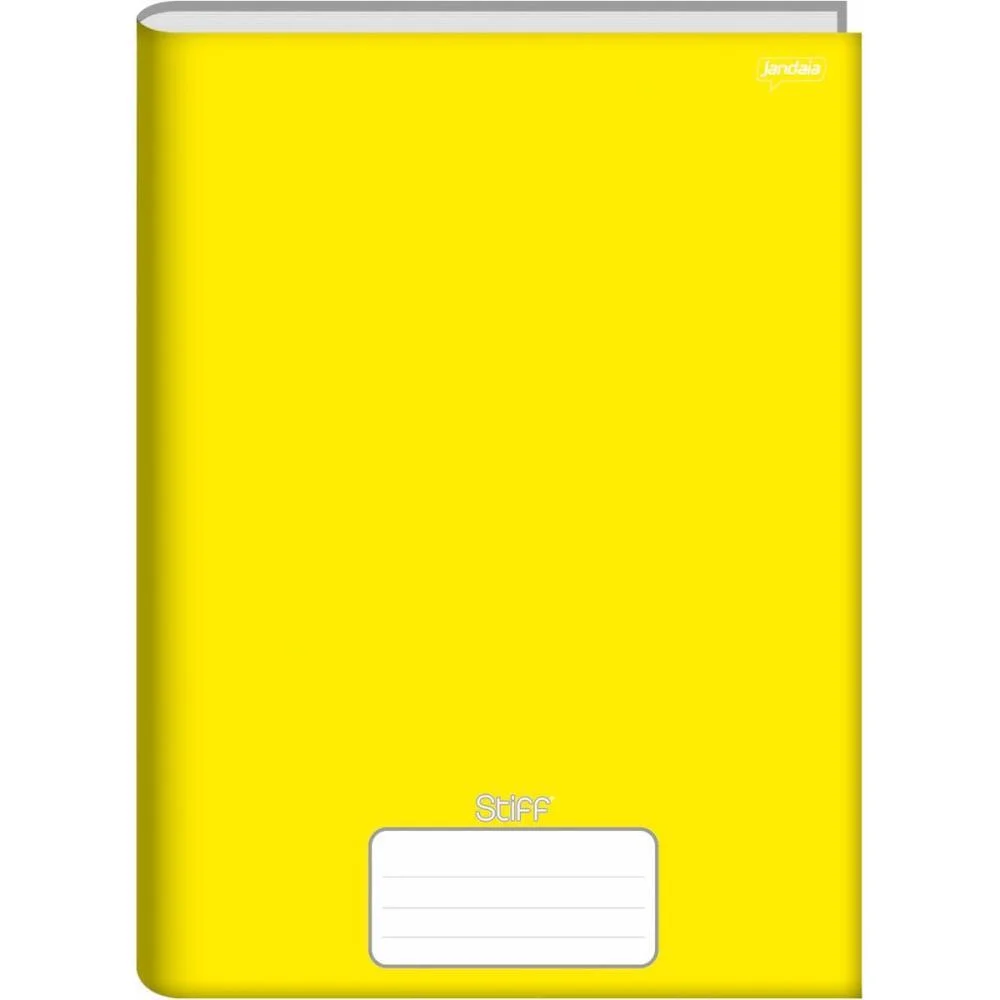 CADERNO BROCHURAO SEM PAUTA STIFF 96 FOLHAS AMARELO CD. JANDAIA (PCT.C/05) - imagem 3