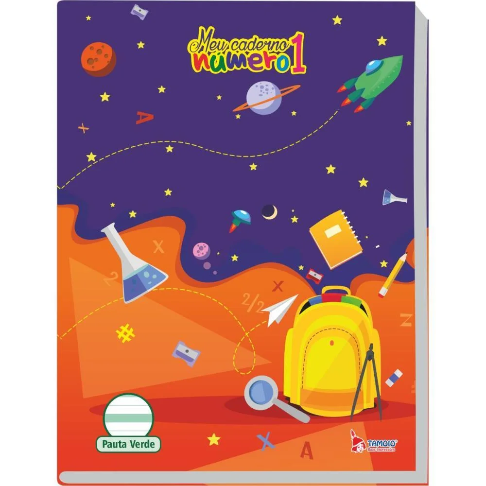 CADERNO CALIGRAFIA CAPA DURA NUMERO 1 PAUTA VERDE 40F 70G. TAMOIO (PCT.C/05) - imagem 4