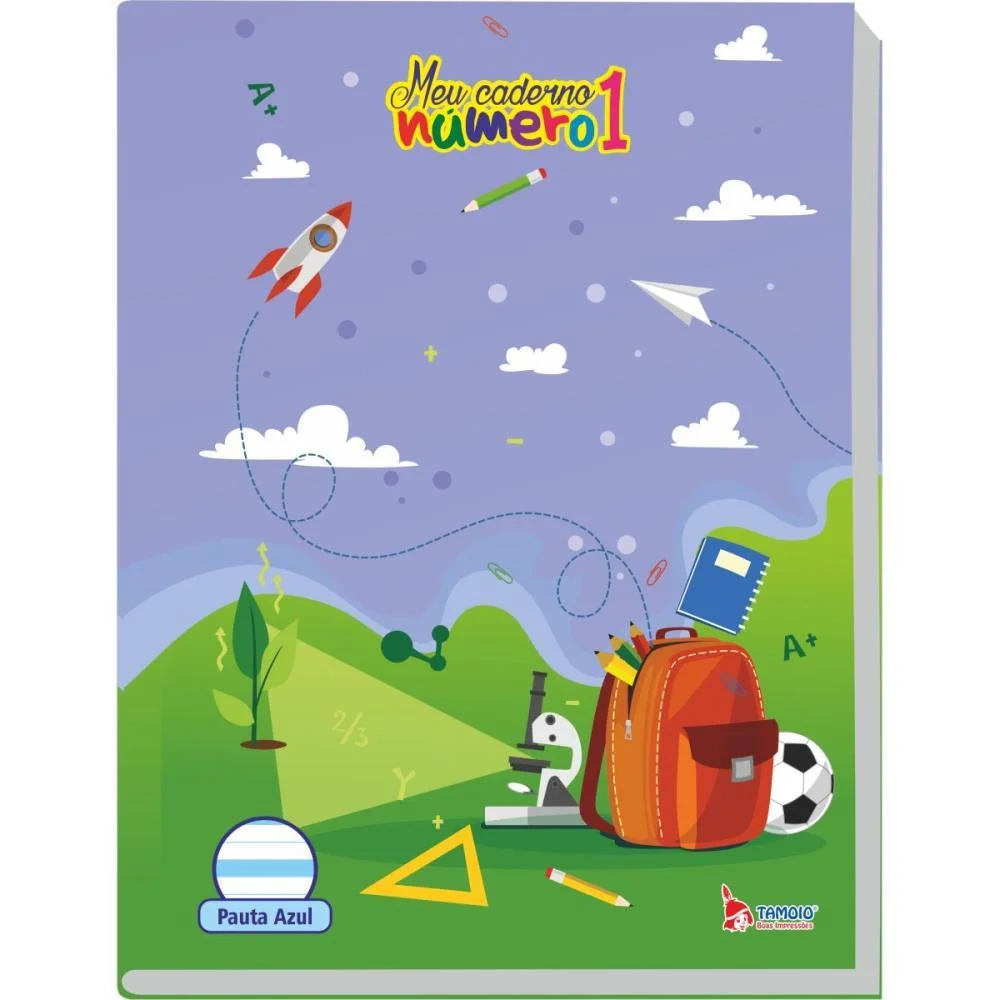 CADERNO CALIGRAFIA CAPA DURA NUMERO 1 PAUTA AZUL 40F 70G. TAMOIO (PCT.C/05) - imagem 5