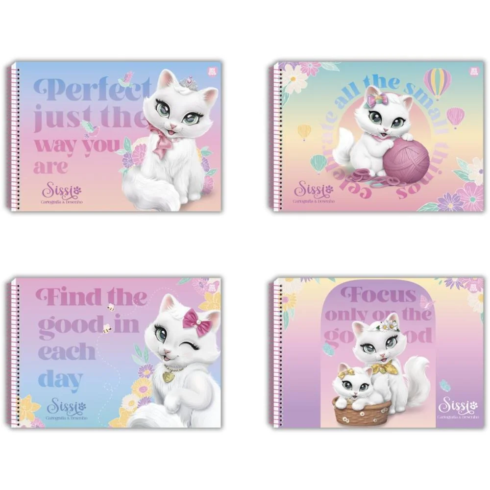 CADERNO DESENHO MILIMETRADO SISSI CD 80F ANIMATIVA (PCT.C/05) - imagem 3