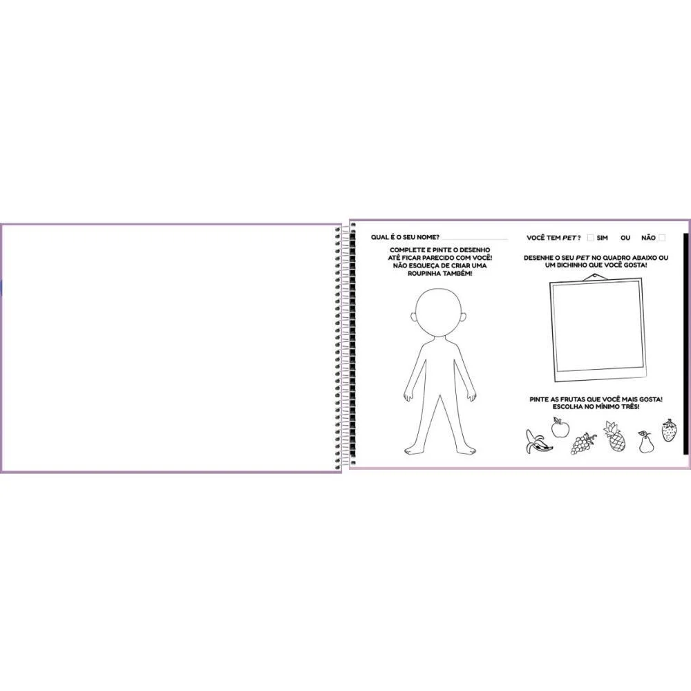 CADERNO DESENHO UNIV CAPA DURA KIDS 48FLS. FEMININO TILIBRA (PCT.C/04) - imagem 3