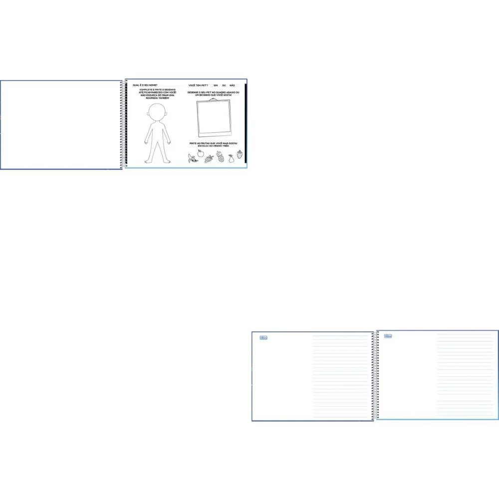 CADERNO DESENHO UNIV CAPA DURA KIDS MEIA PAUTA 40F ESP MASCUL TILIBRA (PCT.C/04) - imagem 3