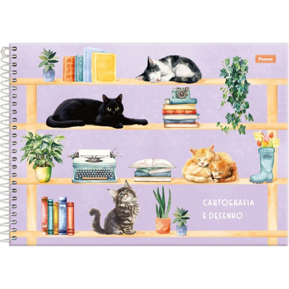 CADERNO DESENHO UNIV CAPA DURA FURFRIENDS 80F FORONI (PCT.C/05) - imagem 3