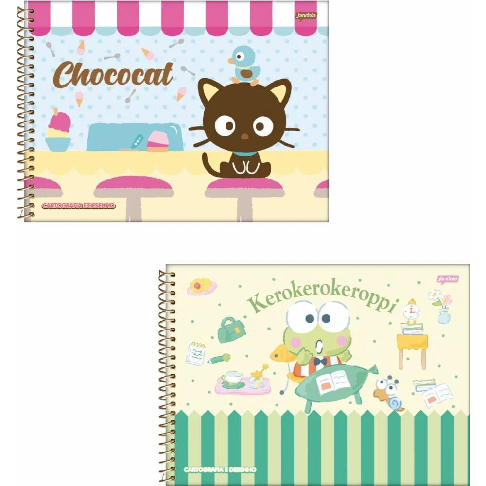 CADERNO DESENHO UNIV CAPA DURA HELLO KITTY E AMIGOS 80FLS. JANDAIA (PCT.C/04) - imagem 3