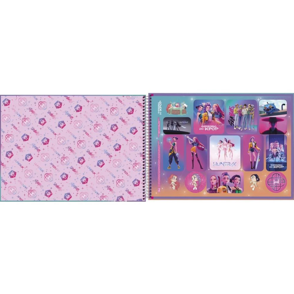 CADERNO DESENHO UNIV CAPA DURA GUERREIRAS DO K-POP 80FLS TILIBRA (PCT.C/04) - imagem 3