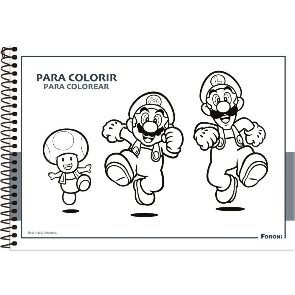 CADERNO DESENHO UNIV CAPA DURA SUPER MARIO BROS 80FLS. FORONI (PCT.C/05) - imagem 3