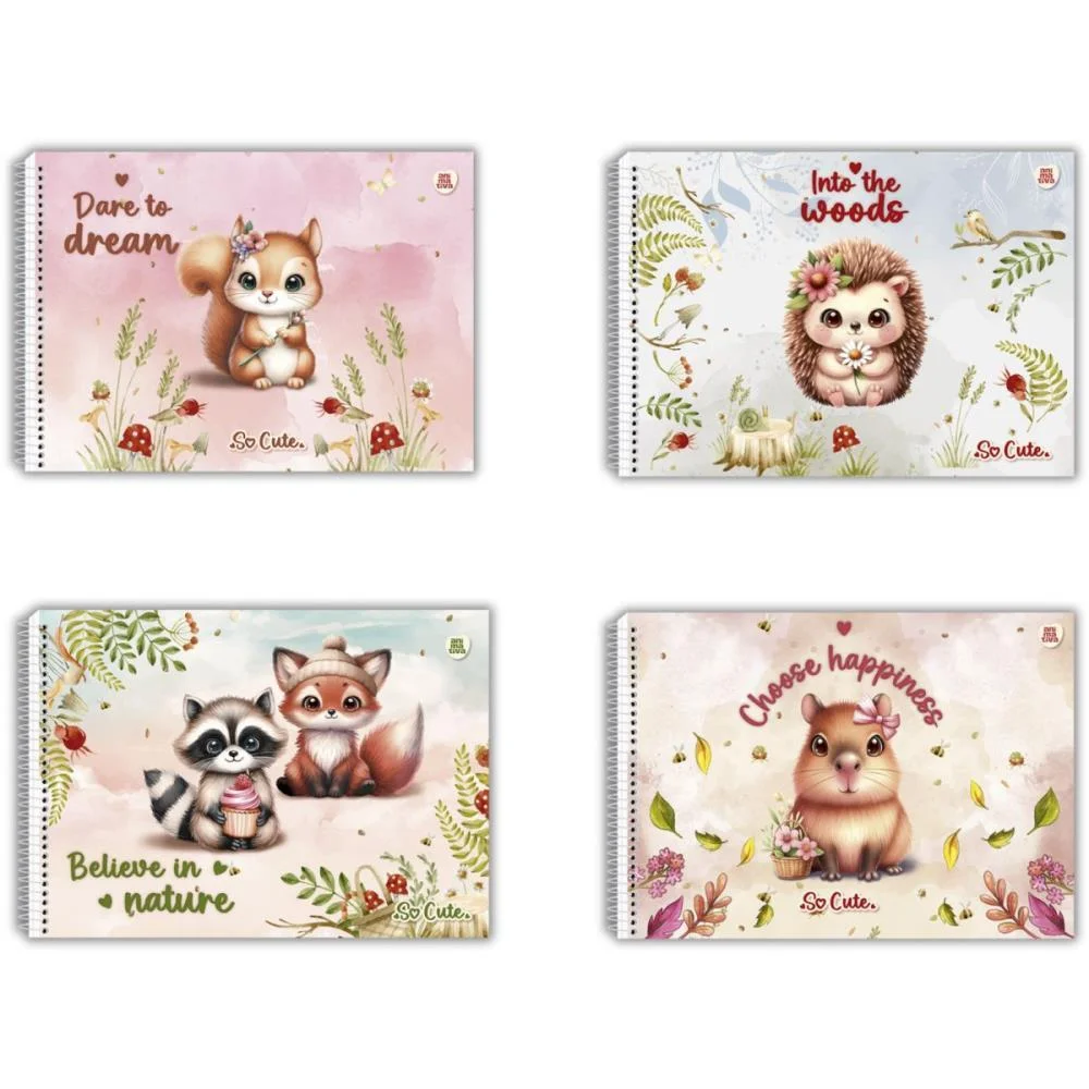 CADERNO DESENHO UNIV CAPA DURA SO CUTE 60F ANIMATIVA (PCT.C/05) - imagem 2