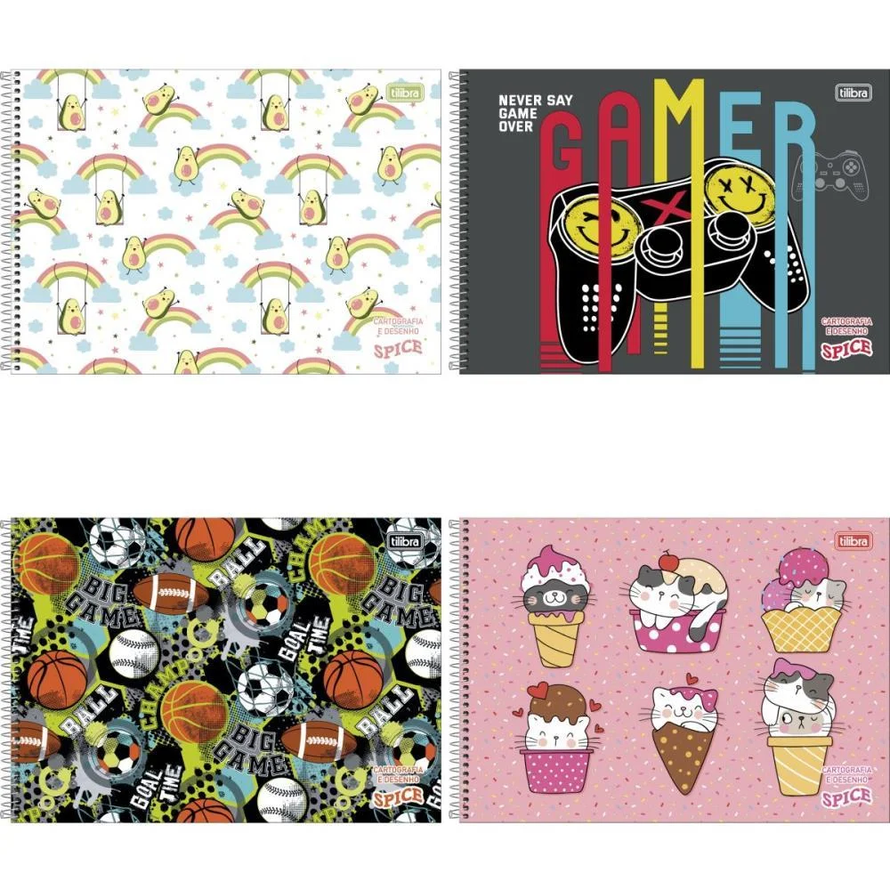 CADERNO DESENHO UNIV CAPA DURA SPICE ESPIRAL 80FLS. TILIBRA (PCT.C/04) - imagem 2