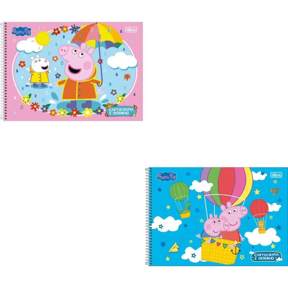 CADERNO DESENHO UNIV CAPA DURA PEPPA PIG 80FLS TILIBRA (PCT.C/04) - imagem 2