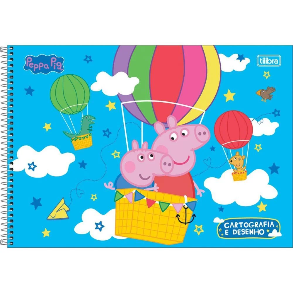 CADERNO DESENHO UNIV CAPA DURA PEPPA PIG 80FLS TILIBRA (PCT.C/04) - imagem 4