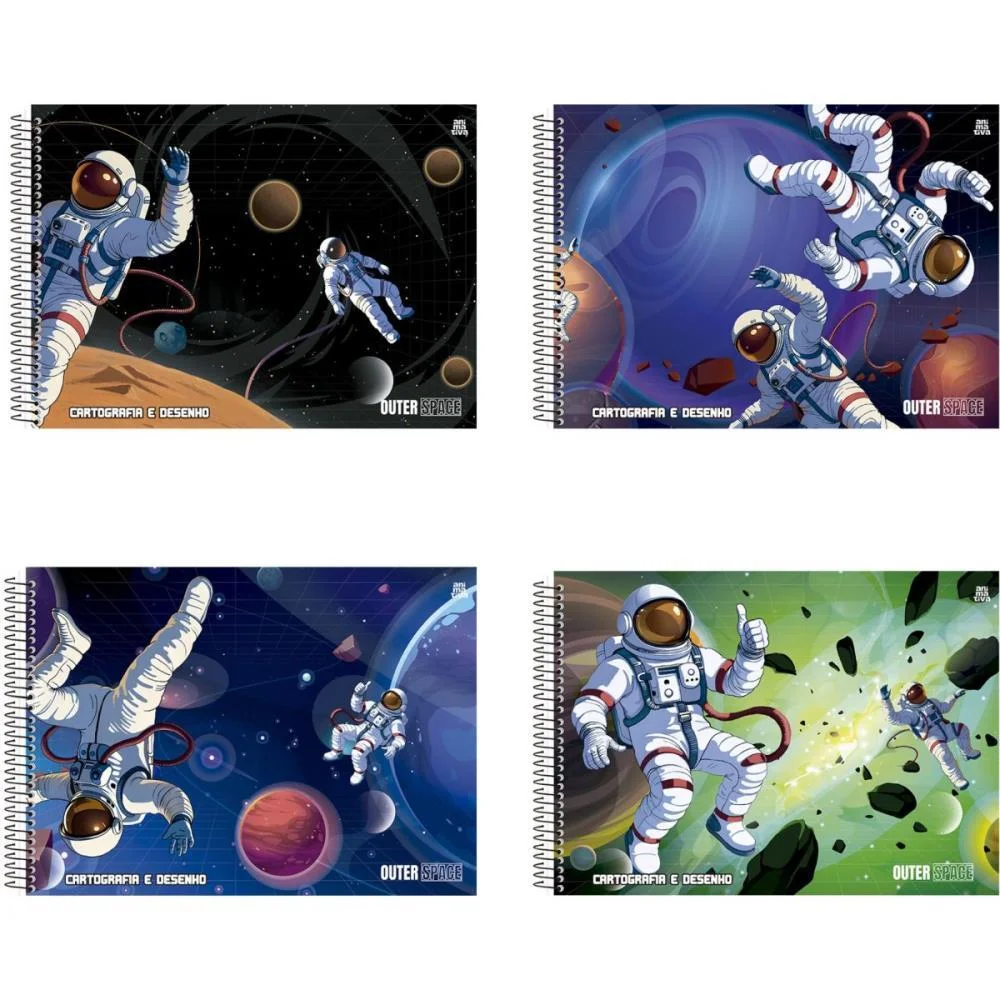 CADERNO DESENHO UNIV CAPA DURA OUTER SPACE 60F ANIMATIVA (PCT.C/05) - imagem 2